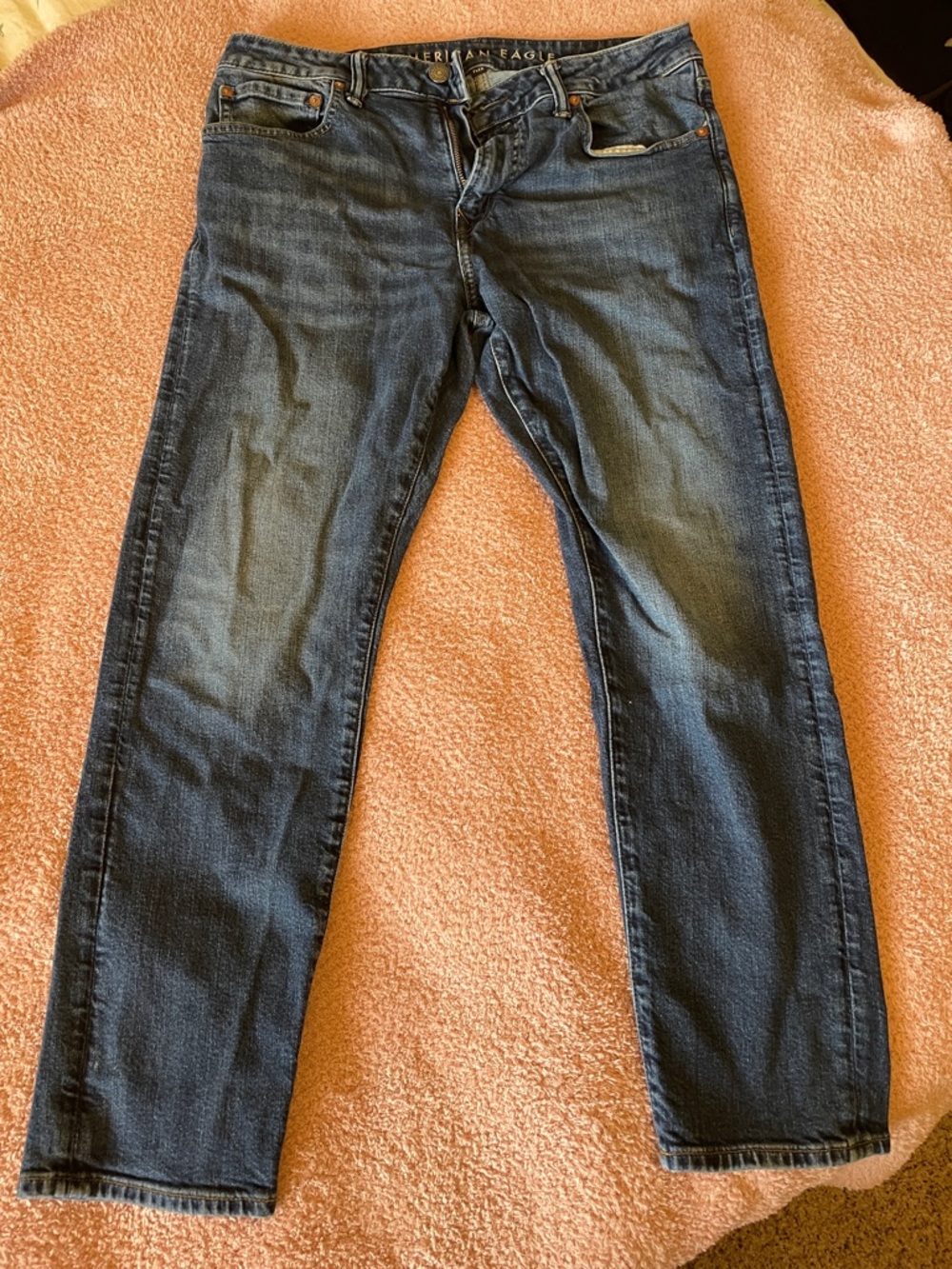 American Eagle Outfitters Men’s Slim Straight Jeans - Indigo Blue Wash
